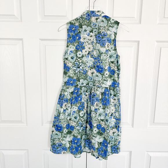 Tuckernuck Jardin De Fleurs Sleeveless Royal Shirt Dress - Picture 7 of 7